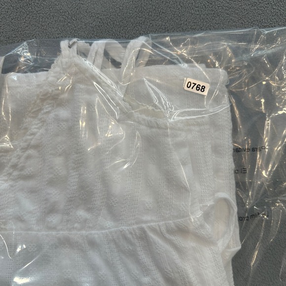 NWT John Galt Tank Top One Size Womens White Eyelet with Tie Waist Pacsun Stappy - Picture 8 of 8